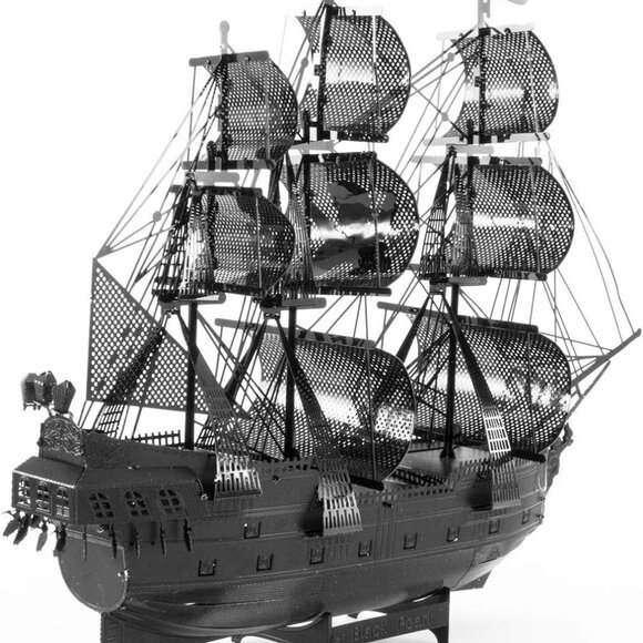 Fascinations Metal Earth Black Pearl Black Version Model Kit Steel Model ICX016B - Picture 6 of 7